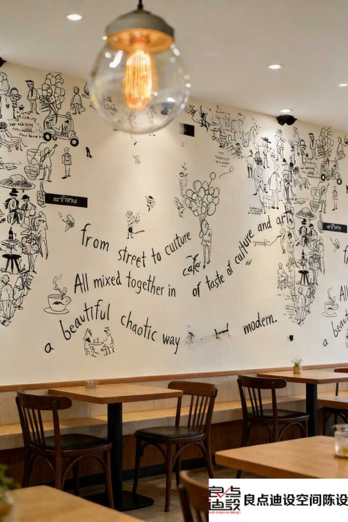 街头艺术混搭复古风?这家咖啡馆的装修软装设计绝了!